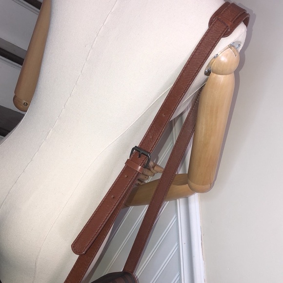 RALPH LAUREN Brown Green Tartan Plaid Rolled Crossbody Messenger Saddle Bag - Picture 12 of 17